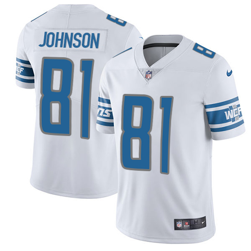 Nike Lions #81 Calvin Johnson White Youth Stitched NFL Vapor Untouchable Limited Jersey